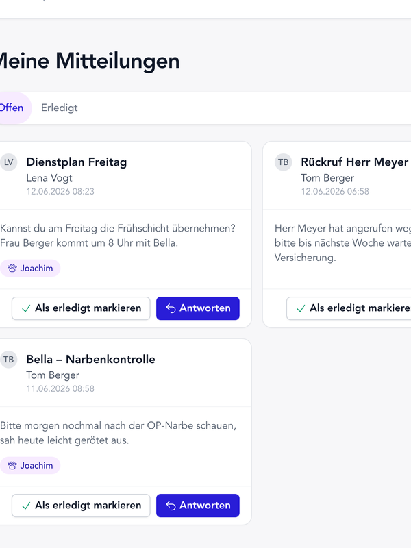 Interne Mitteilungen Interne Mitteilungen