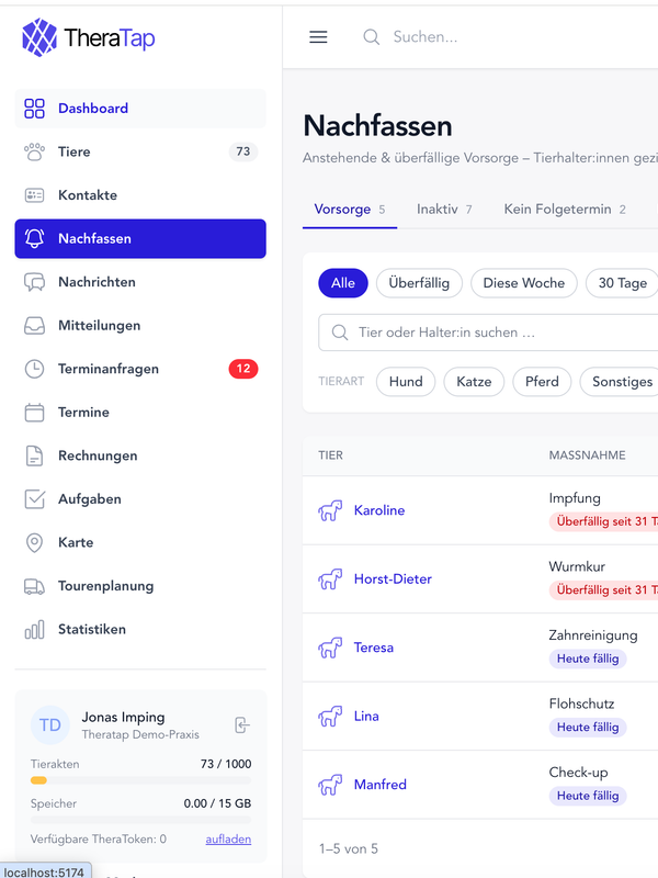 Nachfassen Nachfassen