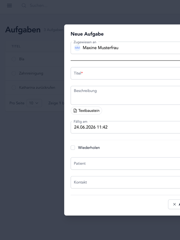 Aufgabenverwaltung Aufgabenverwaltung
